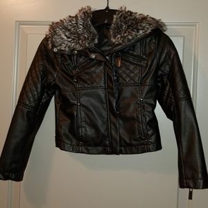 Faux leather Bomber jacket